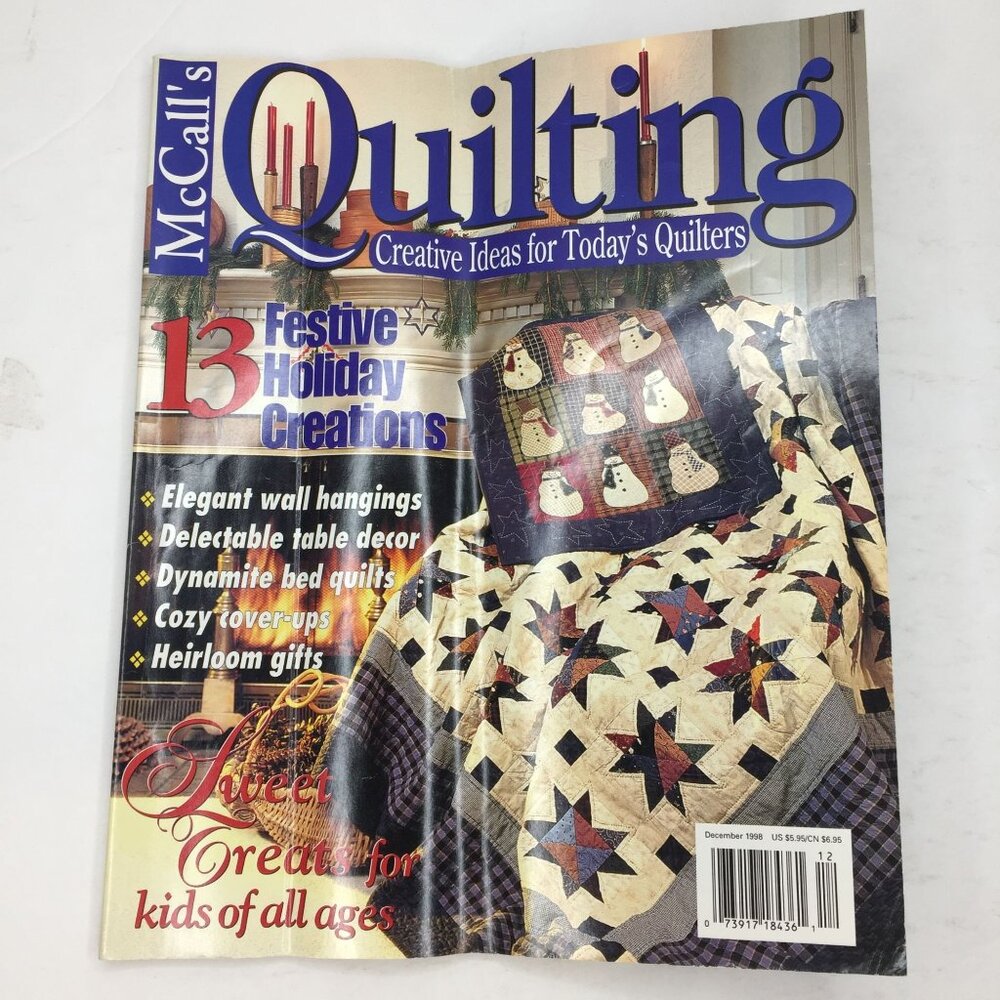 Vintage McCalls Quilting Magazine Festive Holiday Creations Dec 1998 Patterns